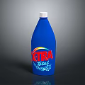 XTRA Total Blue Cleaning Bottle With Rainbow Design And Water Droplets