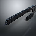 Modern Black Tactical Rifle With Ergonomic Grip Precision Barrel And Durable Build