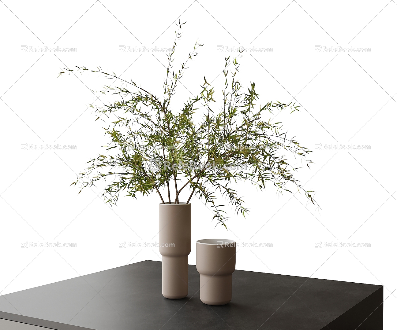 vase floral plant ornaments 3d model