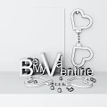 Romantic Decorative Ornament Set With Couple Photo Heart Shaped Decor And Be My Valentine Lettering