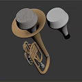 Vibrant Musical Instrument Art Tools Featuring Brass Silver Copper Horn Mouthpieces And Colorful Finishes