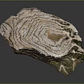 Stunning Open Pit Mine Landscape With Terraced Layers Rocky Terrain And Vegetation