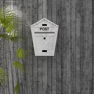 Modern letter box 3d model