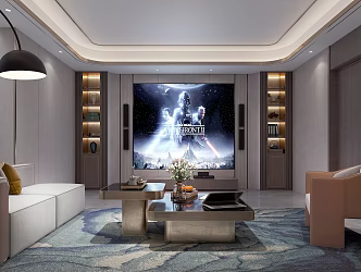 modern video room 3d model