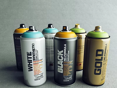 Paint cans 3d model