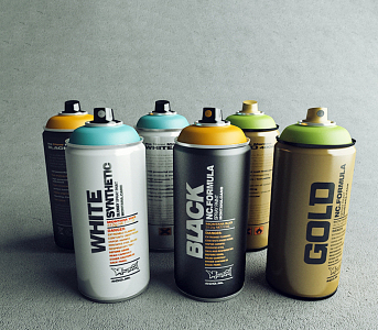 Paint cans 3d model