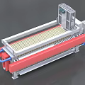 Industrial Filter Press Equipment With Control Panel Pipes Metal Frame And Filter Plates 3d model