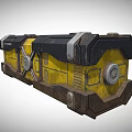 Sturdy Industrial Equipment With Yellow Black Design Circular Components Control Buttons And Metal Structure
