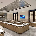 Elegant Jewelry Store Exterior Design With HDX Sign Warm Lighting And Glass Display Windows