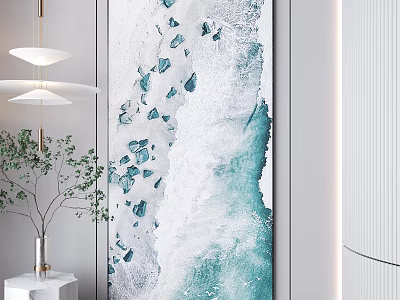 Modern Decorative Painting Porch Decorative Painting Background Wall Decorative Painting Hanging Painting 3d model