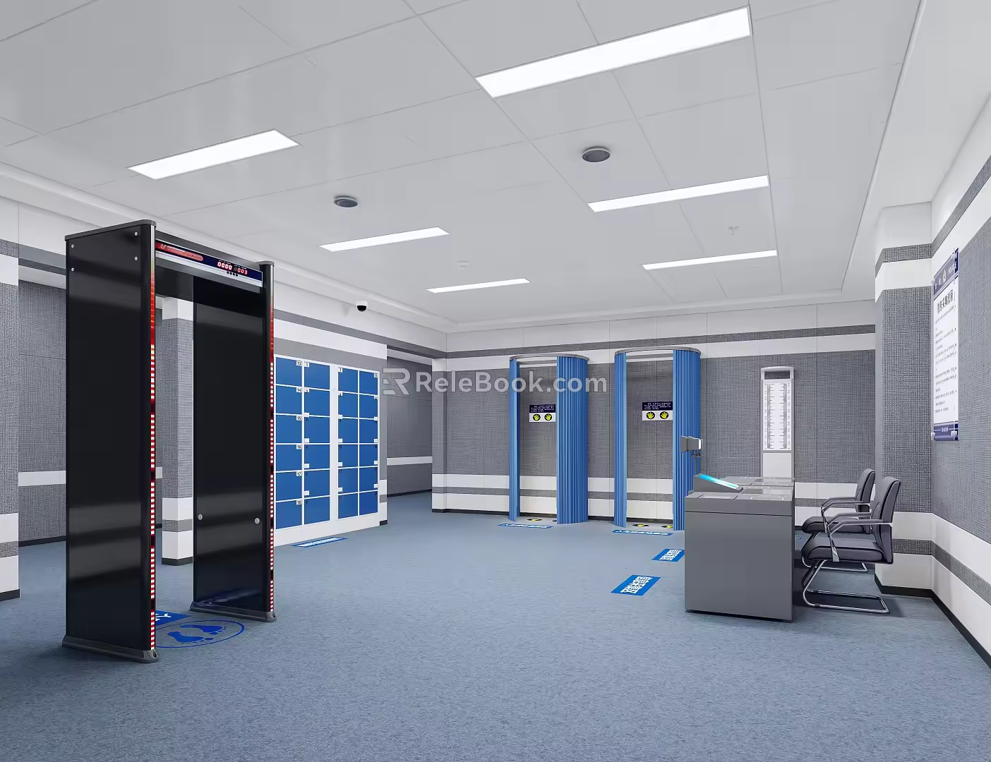 Modern Information Collection Room 3d model