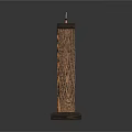 Wooden Wind Chime With Hanging Frame Carved Tubes And Decorative Pendants