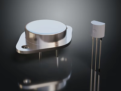 High Quality Semiconductor Components Featuring Metal Base Transistor And Three Pin Diode 3d model