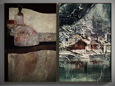 Abstract Textured Wall Decor With Modern Artistic Design And Neutral Tones 3d model