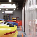 4S Dealership Professional Car Detailing Service With Vehicles In Service Bay