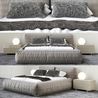 Modern Double Bed 3d model