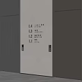 Modern Elevator Doors In Building Interior With Floor Number Displays 3d model
