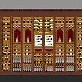 Luxury Rose Gold Wine Cabinet With Glass Doors And Illuminated Wine Bottle Shelves