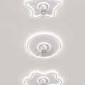 Simple fan lamp ceiling lamp 3d model
