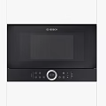 BOSCH Modern Black Microwave Kitchen Appliance With Control Panel Digital Display And Knob 3d model