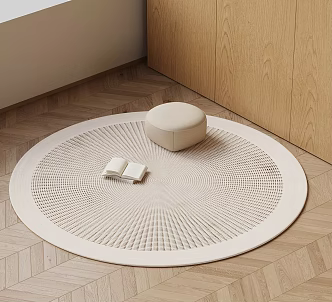 Modern Carpet Annual Rings Pattern Carpet Round Carpet 3d model