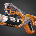 Advanced Futuristic Sci-Fi Weapon With Yellow White Mechanical Grip Barrel And Energy Chamber