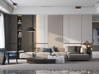 modern living room home living room 3d model