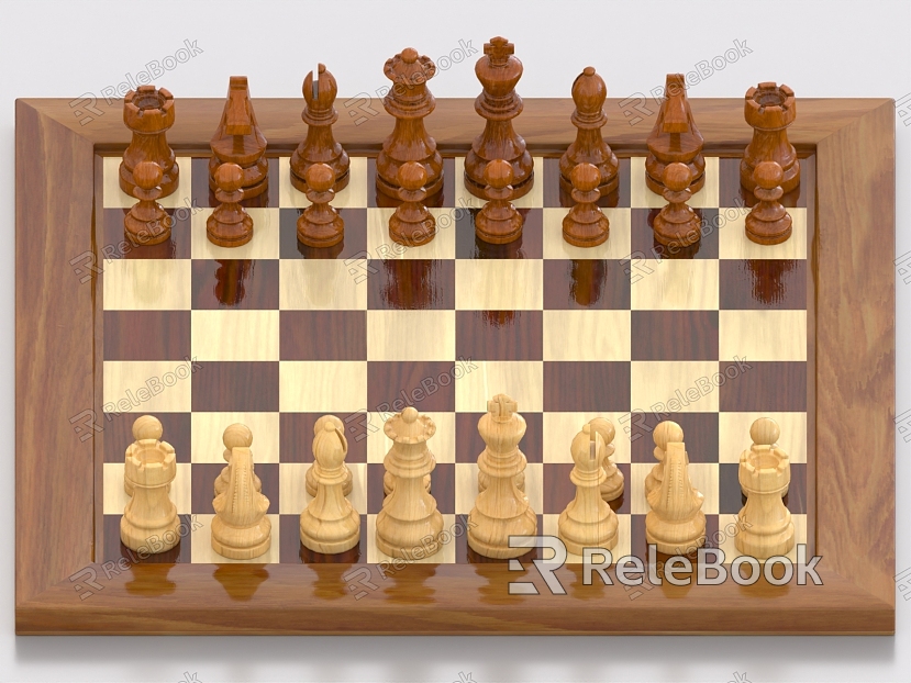 Chess Chess Board Chessboard Chessmen Entertainment model