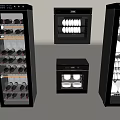 Modern Kitchen Household Electrical Appliances Including Wine Cooler Disinfector And Oven