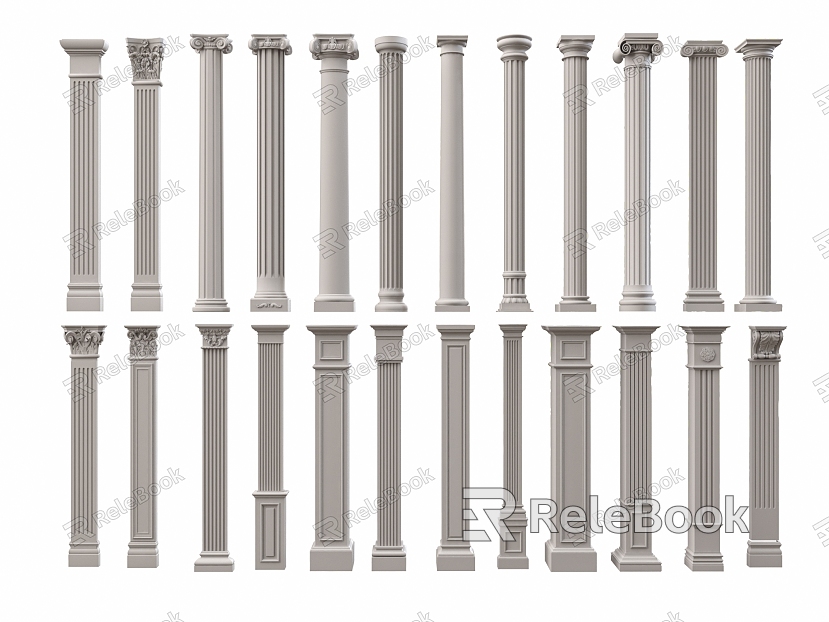 Jane European Columns Roman Columns model