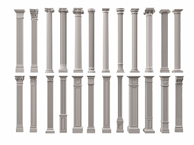 Jane European Columns Roman Columns 3d model