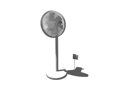 Efficient Standing Air Cooler Fan with Oscillating Function and Quiet Operation 3d model
