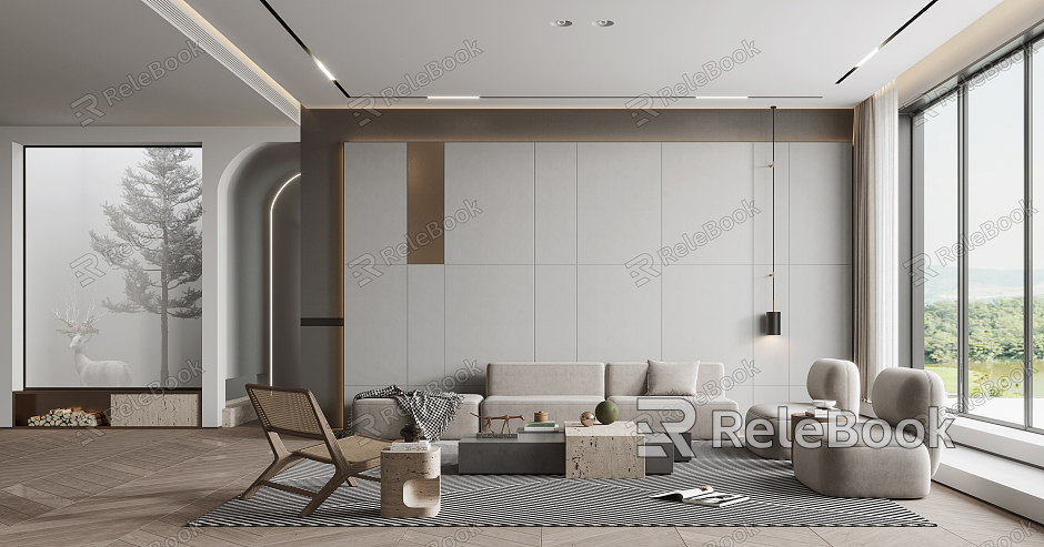 modern living room model