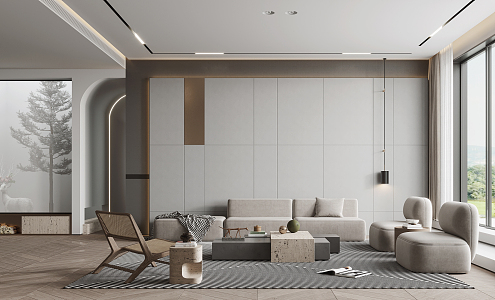 modern living room 3d model