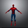 Spider Man 3D Character Model in Red Blue Costume Standing Pose 3d model