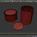 Household Decorative Paint Cans With Orange Yellow Silver Splatters And Lid