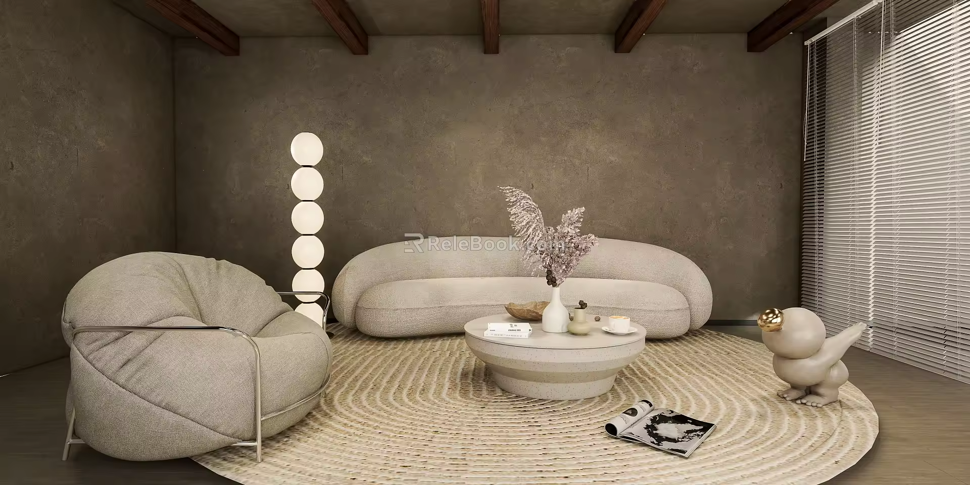 Quiet sofa combination 3d model