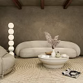Quiet sofa combination 3d model