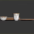 Elegant Dinnerware Set with Colorful Floral Patterns Gold Rim Plates Cups and Bowl