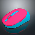 Cute Pink And Blue Small Animal With Soft Fur And Playful Look