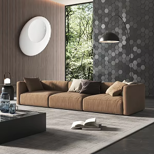 Modern Multiplayer Sofa Three-Seat Sofa Living Room Sofa 3d model