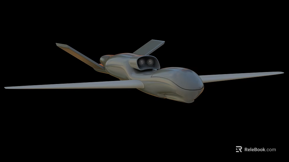 Modern Sleek Fighter Jet With Stealth Design And Aerodynamic Extended Wings 3d model 