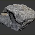 Natural Raw Stone Material With Rough Surface Texture And Organic Quality For Construction Projects 3d model