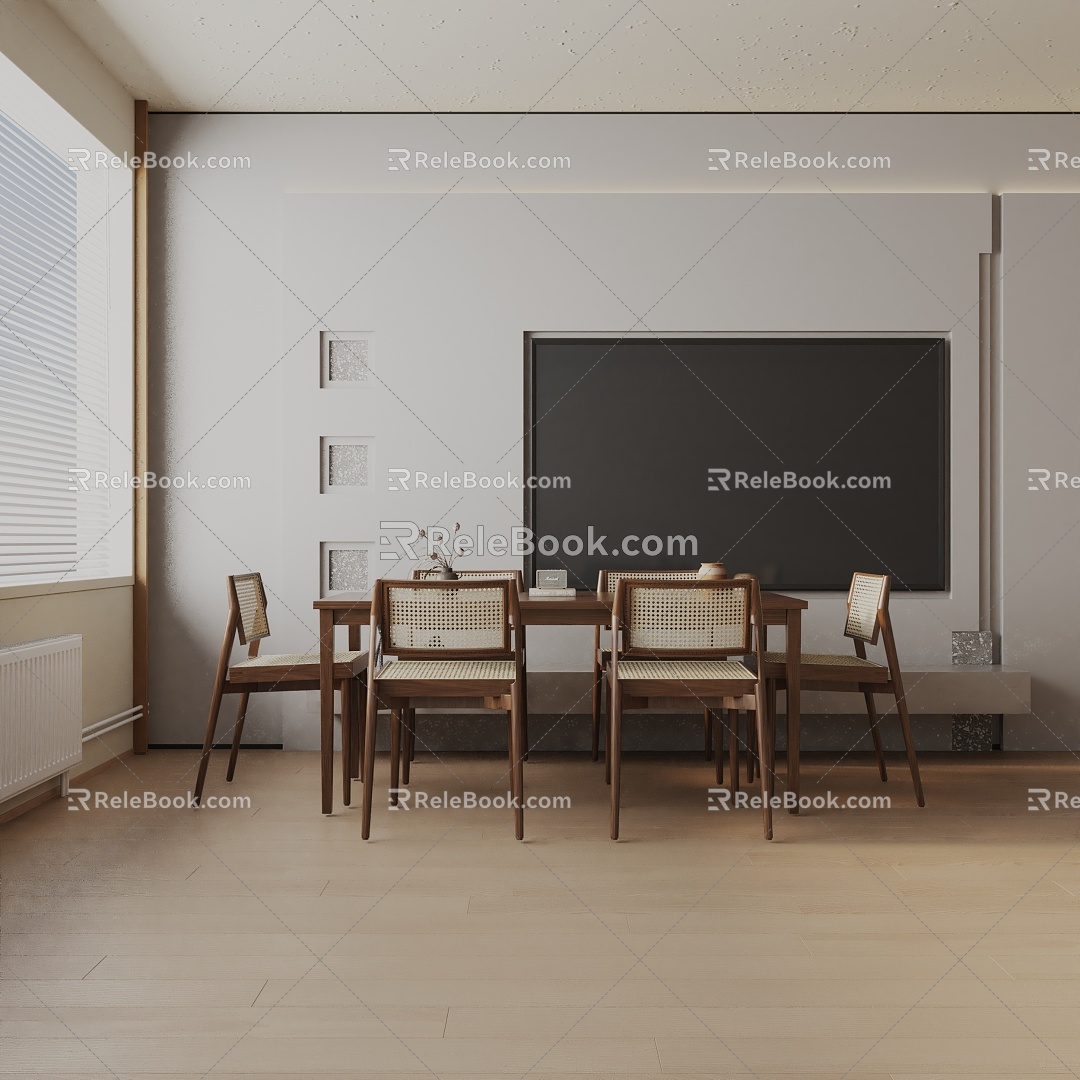 Modern table combination 3d model