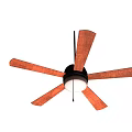 Modern Ceiling Fan With Wooden Blades And Integrated Light Fixture For Home Use