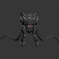 Mechanical Sci Fi Game Movie Character With Metallic Complex Structure And Long Tail Design 3d model