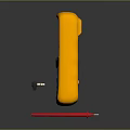 Yellow Digital Multimeter for Computer Electronic Testing with Test Leads and Measuring Functions 3d model