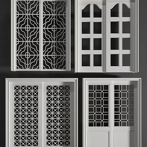 Modern sliding door 3d model