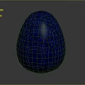 Blue Egg With Glowing Intricate Patterns On Dark Background And Reflective Base