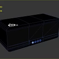 Modern Black Computer External Device Featuring White Logo Control Buttons And Colored Indicators 3d model